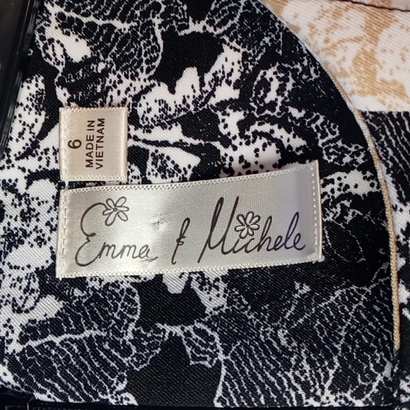 Tri Color Floral Print Sleeveless Belted Midi Dress Sz 6 NWOT - Picture 6 of 10